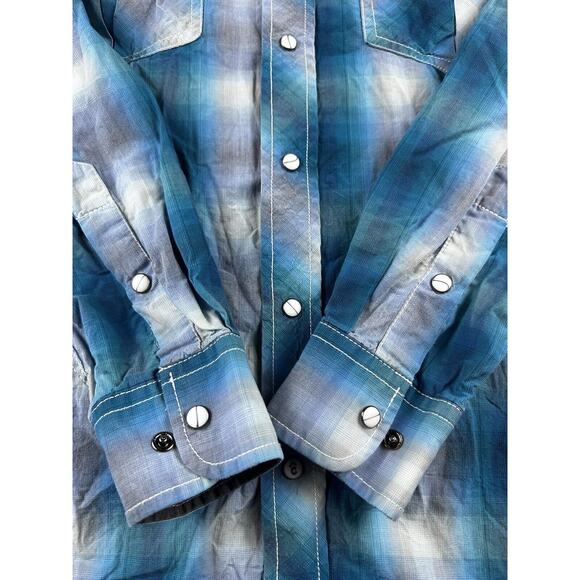 Western Rafter C Pearl Snap Paisley Plaid Shirt - Picture 4 of 6